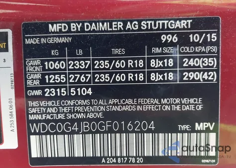 2016 Mercedes-Benz Glc 300 z USA, uszkodzony, nr VIN WDC0G4JB0GF016204